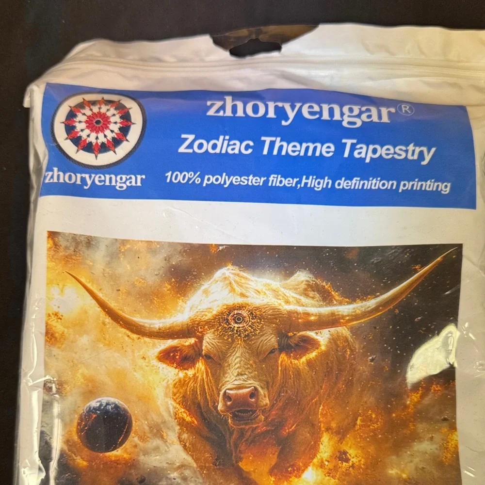 Zodiac Theme Tapestry - Taurus 98x71 inches Zhoryengar 100% polyester TAURUS ♉️